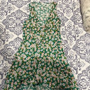 Lush Floral Print Wrap Dress
